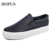 Original Women Sneakers Leather Shoes Spring Trend Casual Flats Sneakers Female New Fashion Comfort Slip-on Platform Vulcanized Shoes