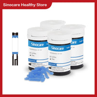 300/200/100/50PCS Sinocare Safe-Accu Blood Glucose Test Strips and Lancets for Diabetes Tester