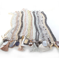 Original Wholesale Fashion 20pc Mix Color White/Beige/Gray Necklace Handmade Women Jewelry