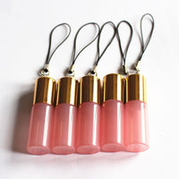 50pcs/lot Colorful 3ml 5ml 10ml Glass Perfume Roll on Bottles with Stainless Steel Ball and Key Chain Roller Vials