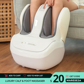 MARESE Electric Calf and Foot Massage Machine Vibration Shiatsu Air Compression Heat Rolling Kneading Leg Beauty Massager K16