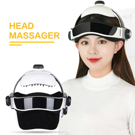 Massage-Helmet Vibration Electric Heating Head Massage Helmet Air Pressure Vibration Therapy Massager Music Muscle Stimulator