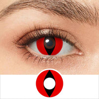 PINK MAGIC - Original 1 Pair Halloween Contacts Lenses Color Contacts Red Blackout White Contacts for Eye Anime Cosplay Contacts White Mesh Blind Lens