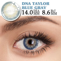 FRESH LADY - Original 1Pair Taylor DNA Colored Contact Lenses Colorful Beauty Cosmetic Contacts Natural Color Lens Eye Contact Blue Lenses