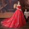 VLNUO NISA - Original 3 Models Red Romantic Shiny Star Wedding Dress with Sleeve Plus Size Off Shoulder Lace Up Princess Bridal Gown Vestidos De Novia DIGITAL OFFICE ELECTRONIC