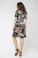 CONQUISTA FASHION - Original Print Wrapover Dress