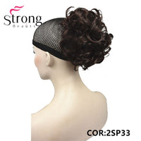 StrongBeauty Short Ponytail Hair Piece Extension Synthetic Hair Wavy Claw Clip in/on Hairpiece COLOUR CHOICES