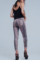 Q2 - Original Reversible Animal Print Pink Jeans