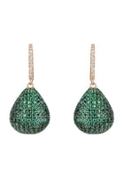 LATELITA - Original Valerie Pear Drop Gemstone Earring Rosegold Emerald Green