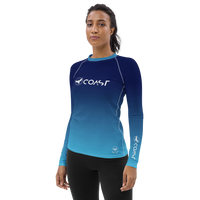 FIND YOUR COAST APPAREL - Original Women's Ocean Fade Sleeve Performance Rash Guard UPF 40+