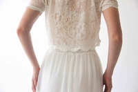 BLUSHFASHION - Original Romantic Style Bridal Chiffon Skirt #3033