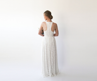 BLUSHFASHION - Original Halter Neckline  Wedding Dress With Pockets  #1221