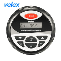 VELEX - Original Marine Motorcycle Waterproof Stereo Bluetooth Radio Car MP3 Player USB&AUX Input FM AM Audio 3" for Outdoor Speaker Boat UTV ATV