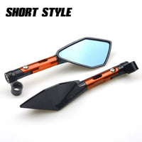 LANZHAO - Original For Kawasaki Z900 Z900RS Z800 Z1000 Motorcycle Accessories CNC Aluminum Rear View Mirrors Blue Glass Green Black Gold Red Orange