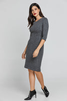 CONQUISTA FASHION - Original Dark Grey Jacquard Dress