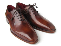 Paul Parkman Plain Toe Brown Calfskin Oxfords (ID#019-BRW)