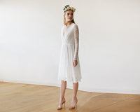 BLUSHFASHION - Original Ivory Lace  Short Bridal Gown #1161