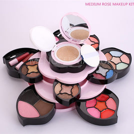 High Quality Middle Rose Makeup Kit,Fashion Cosmetics Set,Mosituizing Lipgloss,Repair Concealer,Magic Eyebrow, Solid Lipstick