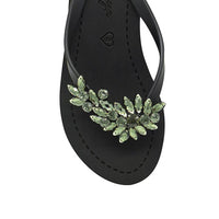 Original Manhattan Black - Rhinestone Mid Wedge Flip Flops