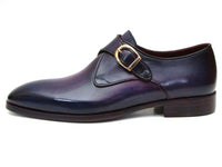 Paul Parkman Single Monkstrap Shoes Purple Leather (ID#DW754T)