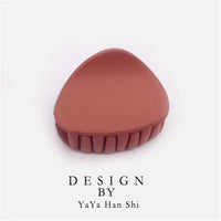 1PC 2022 New Arrival Korean Fashion Design Women Hair Claw Solid Color Hair Crab Retro Square Scrub Hair Clips