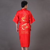 DIDUQIPAO - Original Luxury Kimono Bathrobe Gown Home Clothing Oversize 3XL Men Embroidery Chinese Dragon Robe  Male Sleepwear Loose Nightwear