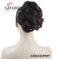 StrongBeauty Short Ponytail Hair Piece Extension Synthetic Hair Wavy Claw Clip in/on Hairpiece COLOUR CHOICES