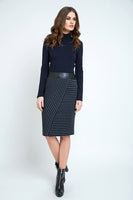 CONQUISTA FASHION - Original Midi Pencil Skirt Stripped