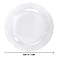 50pcs Gold Rim Plastic Plates-7.5inch Gold Disposable Salad/Dessert Plates-Ideal for Weddings& Parties