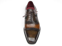 Paul Parkman Men's Captoe Oxfords Camel & Olive Shoes (ID#024-OLV)