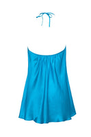 MENESTHO' - Original Silk Modal Turquoise Long Top