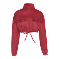 Casual Puffer Jacket Crop Tops for Women Fashion Clothing