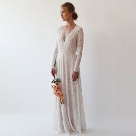 BLUSHFASHION - Original Bestseller Vintage Style Long Sleeves Lace Wedding Dress #1258