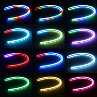 NISCARDA - Original 2pcs Universal Waterproof Flexible RGB Daytime Running Light DRL Multi Color LED Strip Turn Signal Lights