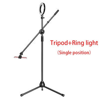 Adjustable Photography Mobile Phone High Angle Shot Bracket With Boom Arm Bluetooth-Compatible Ring Light Tripod for Video Shoot