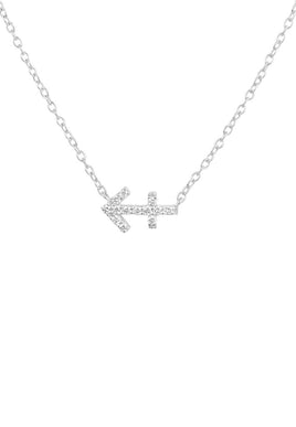 Original Diamond Zodiac Silver Necklace Sagittarius