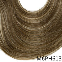 Original Synthetic Clip in Hair Extension Ombre Bayalage Long Straight Flase Hair Pieces for Women 24" 5clips One Piece 3/4 Head