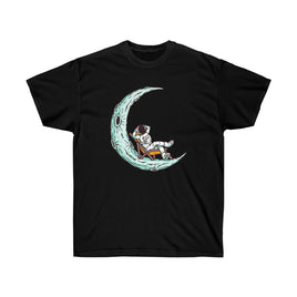 Relaxing Astronaut on Moon Graphic T-Shirt