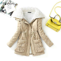 LUXURY AND ME - Original Medium-Long Wadded Thick Cotton Padded Warm Parkas