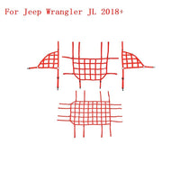 SHINEKA for Jeep Wrangler JK JL 2007-2020+ Car Trunk Roof Luggage Carrier Cargo Basket Trail Net for Wrangler JK JL Accesorries