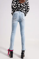 Q2 - Original High Waist Jeans With Slit Hem in Vintage Wash