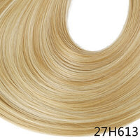 Original Synthetic Clip in Hair Extension Ombre Bayalage Long Straight Flase Hair Pieces for Women 24" 5clips One Piece 3/4 Head