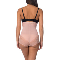 BODY BEAUTIFUL SHAPEWEAR - Original Power Mesh Hi Waist Shaping Brief Blush