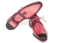 Paul Parkman Pink & Purple Hand-Painted Derby Shoes (ID#326-PNP)