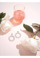 Original Gatsby Pearl Gemstone Statement Earrings Silver