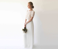 BLUSHFASHION - Original Romantic Style Bridal Chiffon Skirt #3033