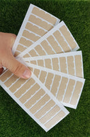 Double Sided Adhesive Tape 60 Tabs Precut Green White for Tape-In Hair Extension Replacement Waterproof Tape for Wigs