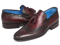 Paul Parkman Men's Wingtip Tassel Loafers Bordeaux (ID#WL34-BRD)