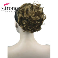 StrongBeauty Short Curly Clip in Claw Ponytail Hair Extension Synthetic Hairpiece 80g With a Jaw/Claw Clip