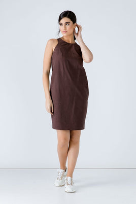 CONQUISTA FASHION - Original Brown Cotton Sack Dress
